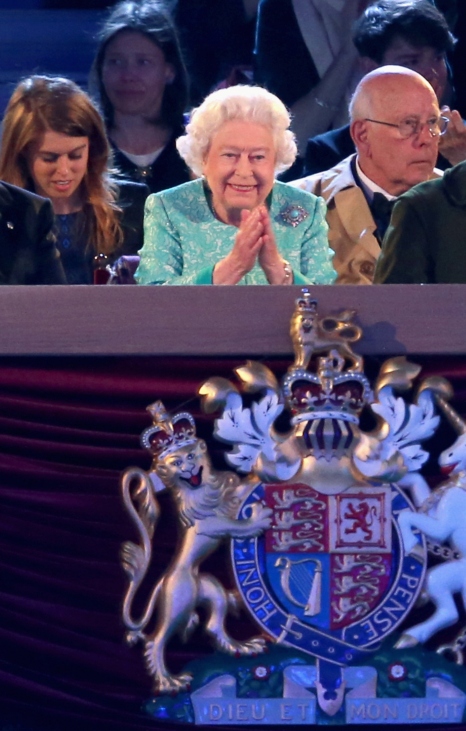 WINDSOR, ENGLAND - MAY 15:  Queen Elizabeth laughs as she attends the final night of her 90th Birthday Celebrations at Windsor on May 15, 2016 in Windsor, England. REUTERS/Chris Jackson/Pool