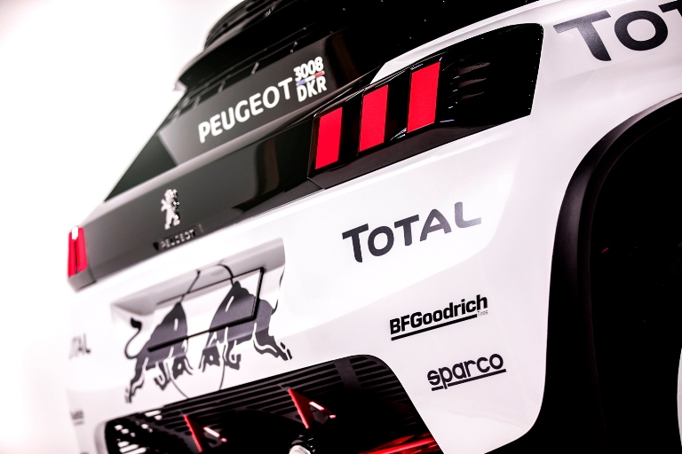 The new Peugeot 3008 DKR during a studio photoshoot at Paris, France on August 7, 2016.
