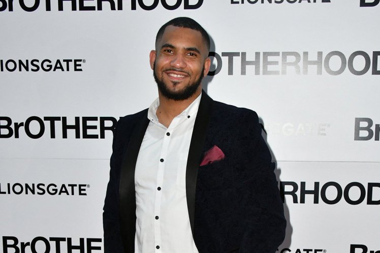 Brotherhood actor found dead Aaron Eaton arriving at the Brotherhood London premiere, 23/08/2016