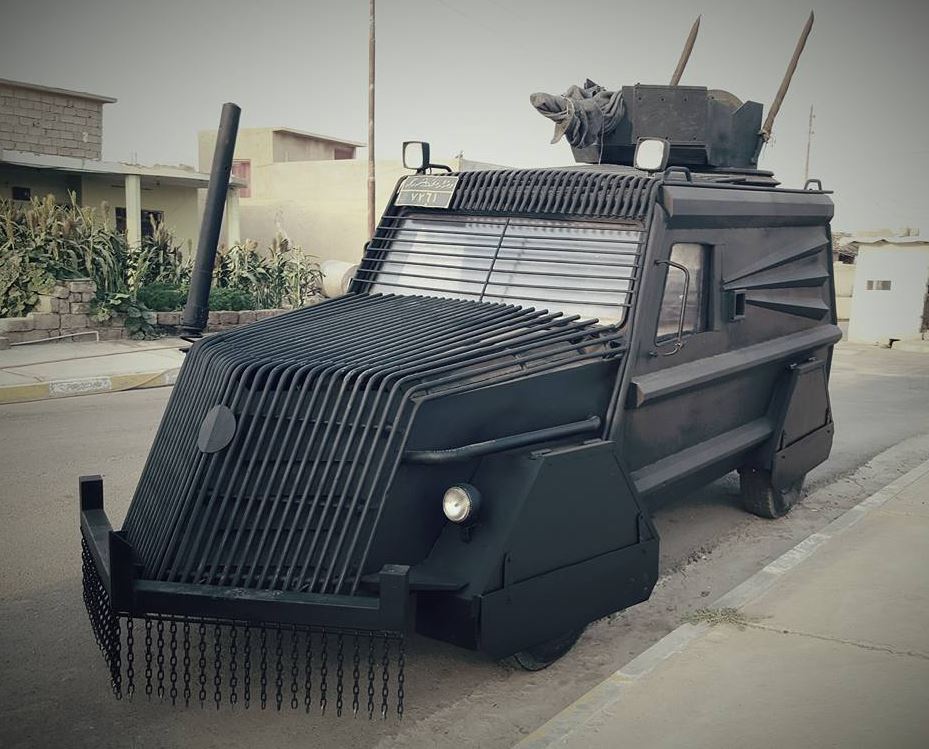 Kurdish forces reveal 'Mad Max' Style armour-plated cars ahead of their bid to free city from ISIS