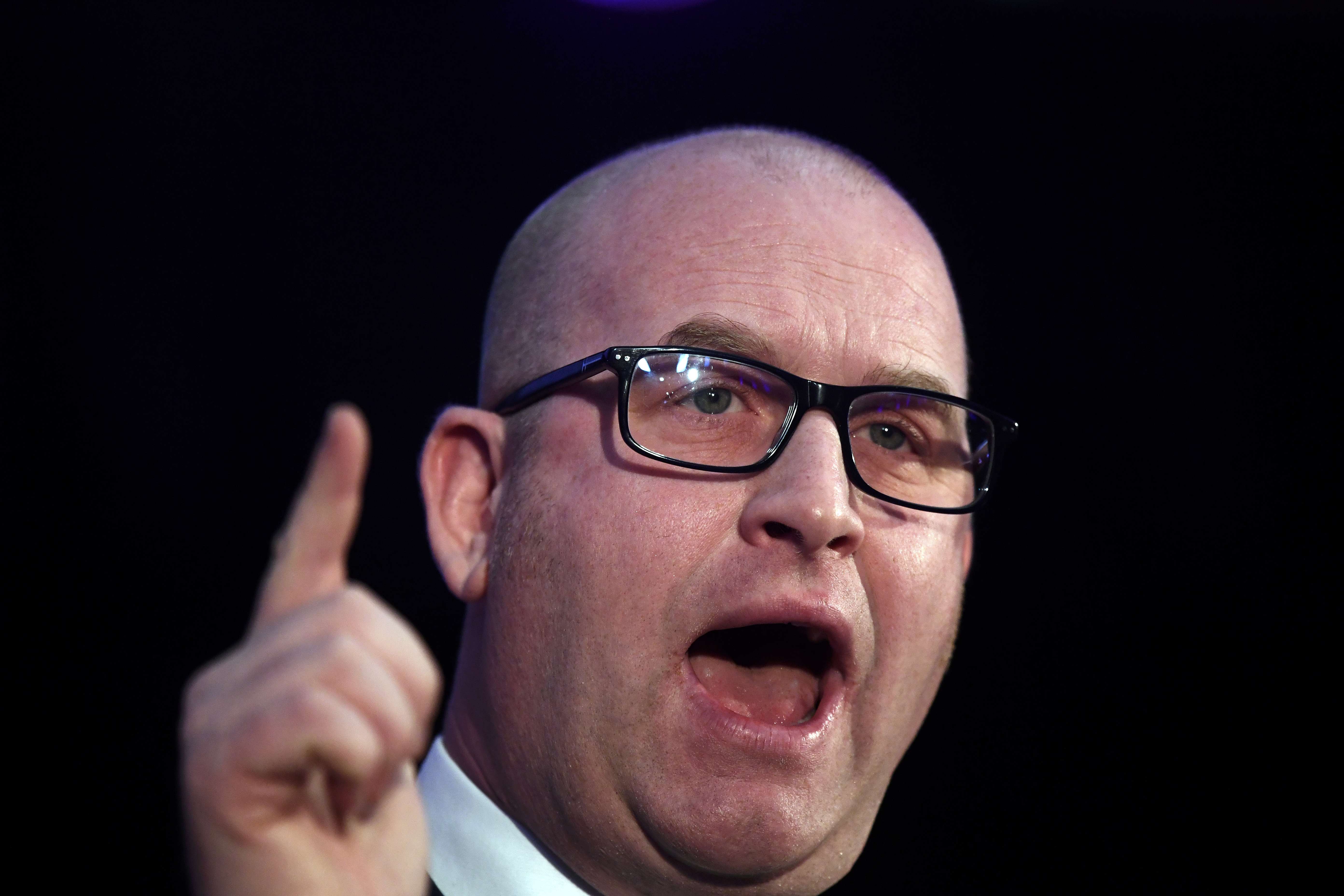 United Kingdom Independence Party (UKIP) newly elected leader Paul Nuttall speaks after the announcement of his success in the leadership election, in London, Britain November 28, 2016. REUTERS/Toby Melville