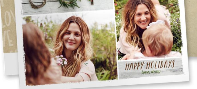 Η Drew Barrymore έφτιαξε μια χριστουγεννιάτικη κάρτα με τις κόρες της Olive και Frankie...
