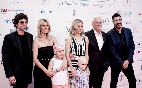 Alejandra Silva and actor Richard Gere attend the 'Norman: The Moderate Rise and Tragic Fall of a New York Fixer' (Norman: El Hombre Que Lo Conseguia Todo) premiere at the Callao cinema on May 31, 2017 in Madrid, Spain. (Photo by COOLMedia/NurPhoto via Getty Images)