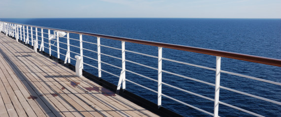 Horizon from the deck of a cruise ship in the Mediterranean Sea.