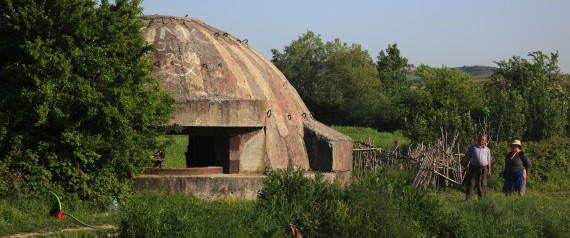 Bunker from the time of Enver Hoxha, near Berat, Albania. (Photo by: Bildagentur-online/UIG via Getty Images)