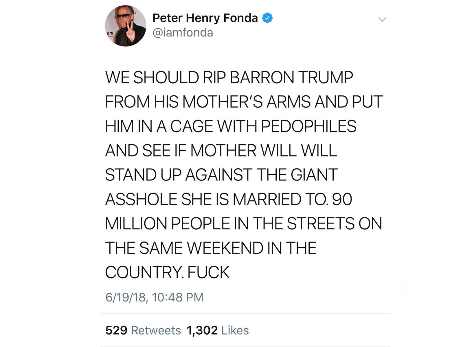 Peter Fonda Tweet
