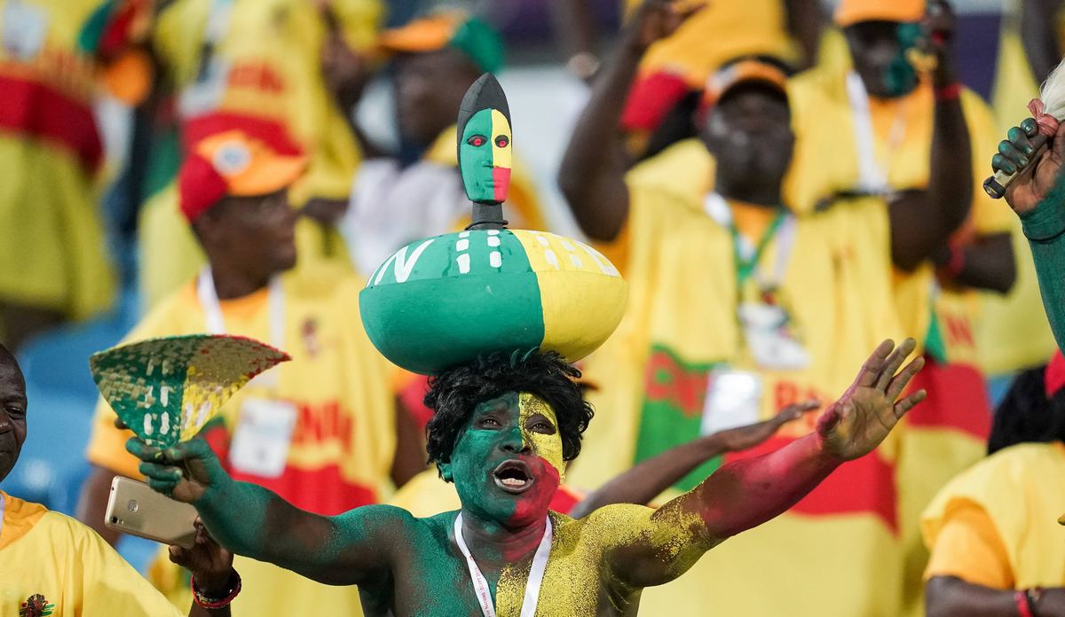 July 2, 2019: !! Benin fans celebrating advancing from the group during the 2019 African Cup of Nations match between Benin and Cameroon at the Ismailia Stadium in Ismailia, Egypt. /CSM. Benin v Cameroon - 2019 African Cup of Nations PUBLICATIONxINxGERxSUIxAUTxONLY - ZUMAc04_ 20190702_zaf_c04_031 Copyright: xUlrikxPedersenx