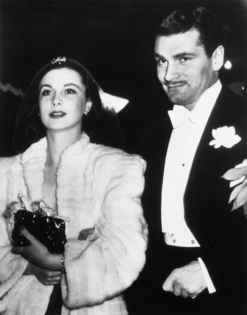 Vivien Leigh, famous English actress and Scarlett in the film 'Gone With the Wind', was married to English actor Laurence Olivier on August 30, 1940 at Santa Barbara, California. Their wedding took place just one minute after midnight, at the end of the state?s three day waiting period. Vivien Leigh and Laurence Olivier, famous actor and actress, now husband and wife, photographed at a local premier of 'Gone with the Wind'. (AP Photo)