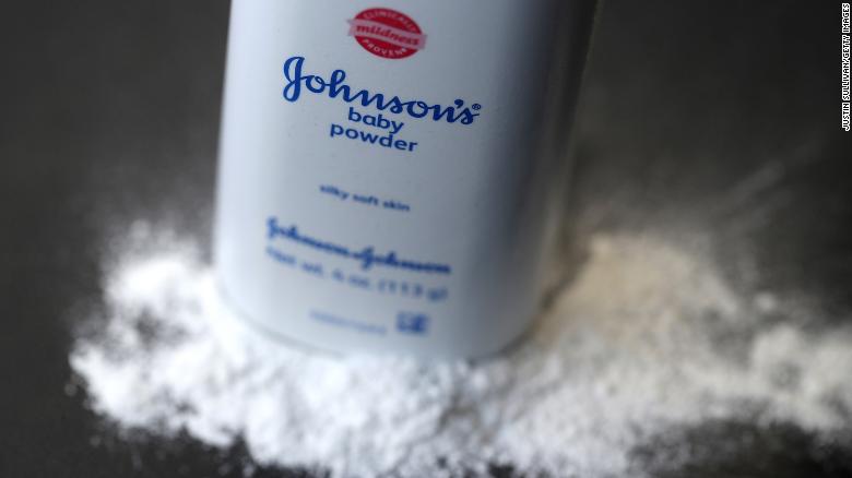 SAN FRANCISCO, CA - JULY 13:  In this photo illustration, a container of Johnson's baby powder made by Johnson and Johnson sits on a table on July 13, 2018 in San Francisco, California. A Missouri jury has ordered pharmaceutical company Johnson and Johnson to pay $4.69 billion in damages to 22 women who claim that they got ovarian cancer from Johnson's baby powder.  (Photo by Justin Sullivan/Getty Images)