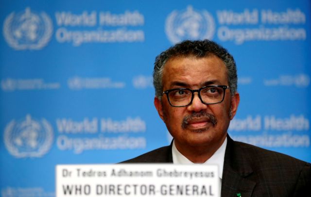 FILE PHOTO: Director General of the World Health Organization (WHO) Tedros Adhanom Ghebreyesus speaks during a news conference on the situation of the coronavirus (COVID-2019), in Geneva, Switzerland, February 28, 2020. REUTERS/Denis Balibouse/File Photo