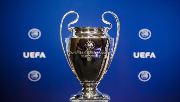 Mandatory Credit: Photo by VALENTIN FLAURAUD/EPA/REX/Shutterstock (8961122d)
The UEFA Champions League trophy is pictured after the draw of the third qualifying round of the UEFA Champions League 2017/18 at the UEFA Headquarters, in Nyon, Switzerland, 14 July 2017.
Draw of the third qualifying round of the UEFA Champions League 2017/18, Nyon, Switzerland - 14 Jul 2017