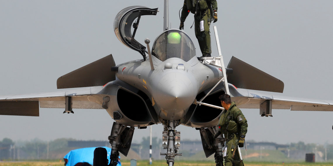 An Indian Air Force pilot gets out of a Rafale fighter jet during its induction ceremony at an air force station in Ambala, India, September 10, 2020. REUTERS/Adnan Abidi