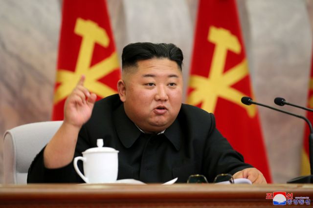 North Korean leader Kim Jong Un speaks during the conference of the Central Military Committee of the Workers' Party of Korea in this image released by North Korea's Korean Central News Agency (KCNA) on May 23, 2020. KCNA via REUTERS    ATTENTION EDITORS - THIS IMAGE WAS PROVIDED BY A THIRD PARTY. REUTERS IS UNABLE TO INDEPENDENTLY VERIFY THIS IMAGE. NO THIRD PARTY SALES. SOUTH KOREA OUT. NO COMMERCIAL OR EDITORIAL SALES IN SOUTH KOREA.