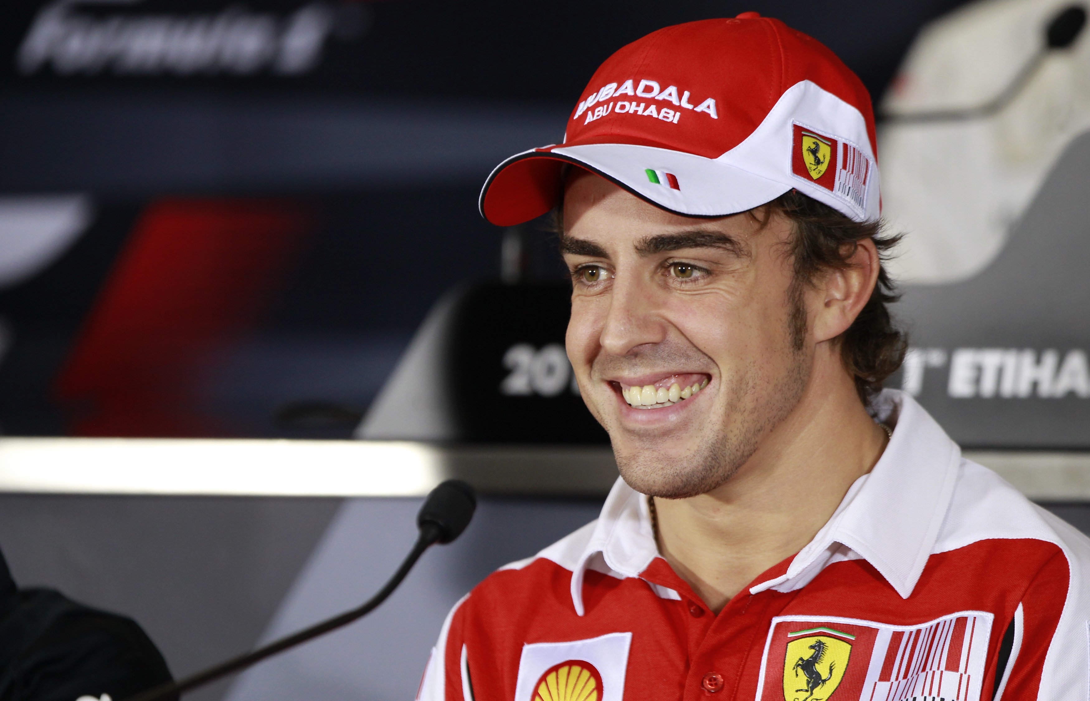 Ferrari Formula One driver Fernando Alonso of Spain attends a news conference at Yas Marina circuit in Abu Dhabi November 11, 2010. REUTERS/Caren Firouz 
(UNITED ARAB EMIRATES - Tags: SPORT MOTOR RACING)