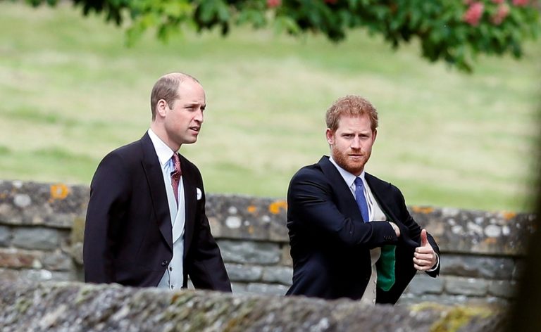 Britain's Prince Harry (R) and Prince William attend the wedding of Pippa Middleton, the sister of Britain's Catherine, Duchess of Cambridge, and James Matthews at St Mark's Church in Englefield, west of London, on May 20, 2017.    REUTERS/Justin Tallis/Pool