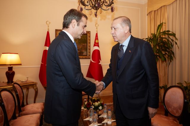 Ο πρόεδρος της Νέας Δημοκρατίας Κυριάκος Μητσοτάκης (Α) συναντήθηκε με τον Πρόεδρο της Τουρκίας Ρετζέπ Ταγίπ Ερντογάν (Recep Tayyip Erdogan) (Δ), Αθήνα, Πέμπτη 7 Δεκεμβρίου 2017. Ο Τούρκος Πρόεδρος πραγματοποιεί διήμερη επίσημη επίσκεψη στην Ελλάδα. ΑΠΕ-ΜΠΕ/ΓΡΑΦΕΙΟ ΤΥΠΟΥ ΝΔ/ΔΗΜΗΤΡΗΣ ΠΑΠΑΜΗΤΣΟΣ
