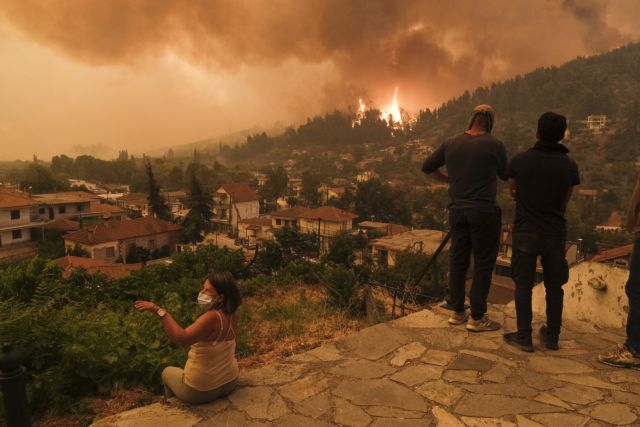 Sixth consecutive day of the wildfire at Evia Island, on August 8, 2021 / Έκτη μέρα της φωτιάς στην Εύβοια, στις 8 Αυγούστου, 2021