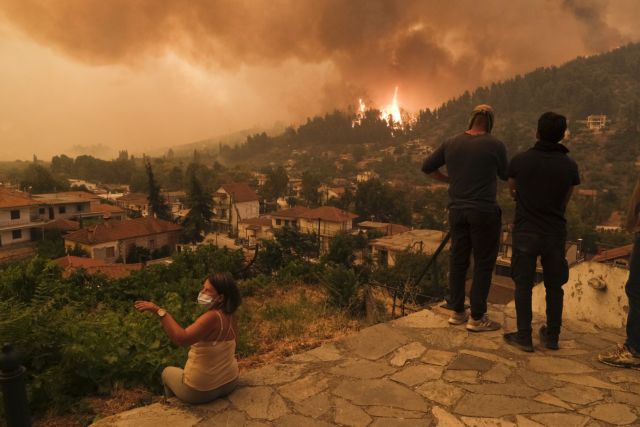 Sixth consecutive day of the wildfire at Evia Island, on August 8, 2021 /  Έκτη μέρα της φωτιάς στην Εύβοια, στις 8 Αυγούστου, 2021