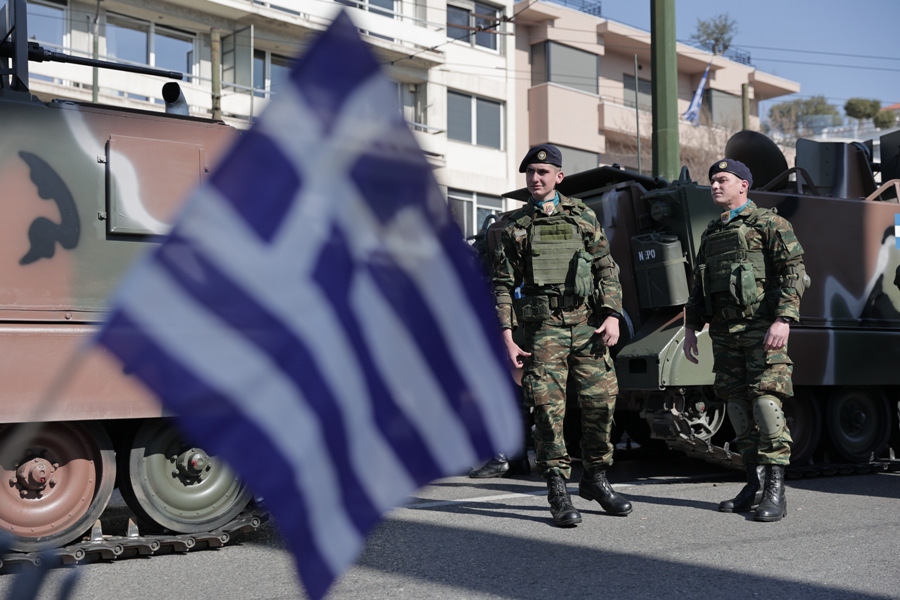Στρατιωτική παρέλαση στην Αθήνα για την εθνική επέτειο της 25ης Μαρτίου 1821, Παρασκευή 25 Μαρτίου 2022. (ΒΑΣΙΛΗΣ ΡΕΜΠΑΠΗΣ/EUROKINISSI)