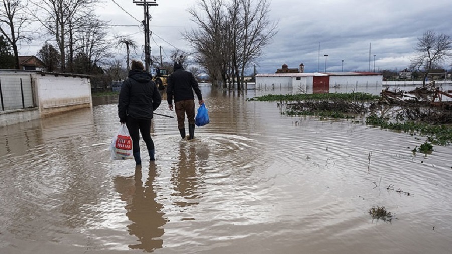 Πλημμύρες από την έντονη βροχόπτωση που προκάλεσε η κακοκαιρία "Διομήδης" στην Υπέρεια Φαρσάλων, Τετάρτη 12 Ιανουαρίου 2022.
(ΛΕΩΝΙΔΑΣ ΤΖΕΚΑΣ/EUROKINISSI)