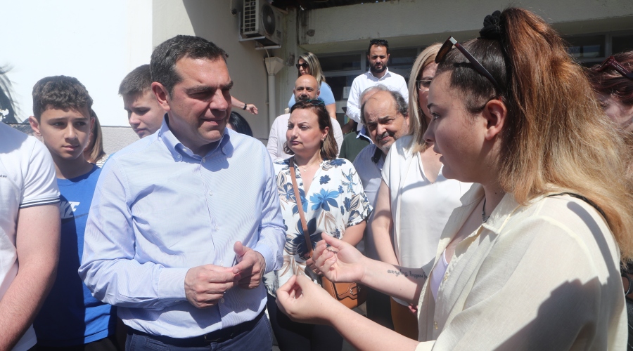 Επίσκεψη του προέδρου του ΣΥΡΙΖΑ - Προοδευτική Συμμαχία, Αλέξη Τσίπρα, στο νομό Θεσσαλονίκης, Τρίτη 6 Ιουνίου 2023.
(ΜΟΤΙΟΝΤΕΑΜ/ΒΑΣΙΛΗΣ ΒΕΡΒΕΡΙΔΗΣ)