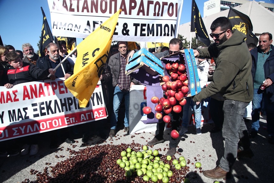 Συλλαλητήριο αγροτών στη Θεσσαλονίκη. Σάββατο 3 Φεβρουαρίου 2024 (ΒΑΣΙΛΗΣ ΒΕΡΒΕΡΙΔΗΣ / ΜΟΤΙΟΝ ΤΕΑΜ)