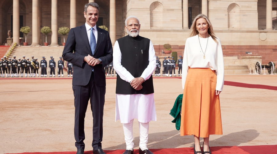 Επίσκεψη του Πρωθυπουργού Κυριάκου Μητσοτάκη στην Ινδία, Τετάρτη 21 Φεβρουαρίου 2024. 
(ΔΗΜΗΤΡΗΣ ΠΑΠΑΜΗΤΣΟΣ/ΓΡΑΦΕΙΟ ΤΥΠΟΥ ΠΡΩΘΥΠΟΥΡΓΟΥ/EUROKINISSI)