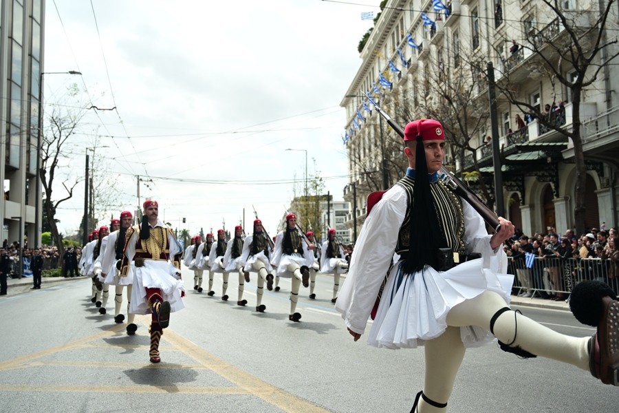 Στρατιωτική παρέλαση στην Αθήνα για την εθνική επέτειο της 25ης Μαρτίου 1821, Δευτέρα 25 Μαρτίου 2024. (ΚΩΣΤΑΣ ΤΖΟΥΜΑΣ/EUROKINISSI)