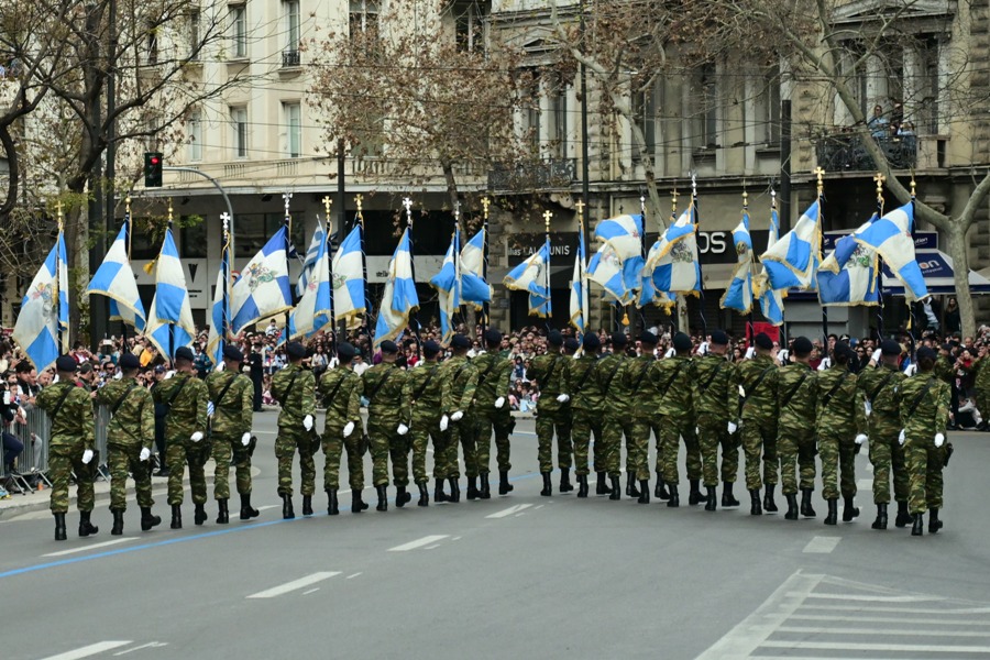 Στρατιωτική παρέλαση στην Αθήνα για την εθνική επέτειο της 25ης Μαρτίου 1821, Δευτέρα 25 Μαρτίου 2024. (ΚΩΣΤΑΣ ΤΖΟΥΜΑΣ/EUROKINISSI)