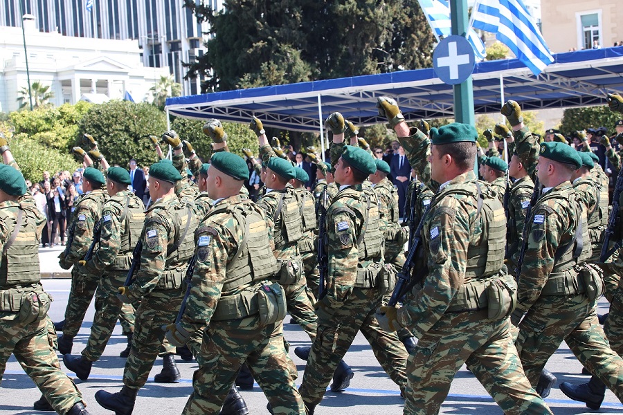 Στρατιωτική παρέλαση στην Αθήνα για την εθνική επέτειο της 25ης Μαρτίου 1821.  Σάββατο 25 Μαρτίου 2023  (ΓΙΑΝΝΗΣ ΠΑΝΑΓΟΠΟΥΛΟΣ / EUROKINISSI)